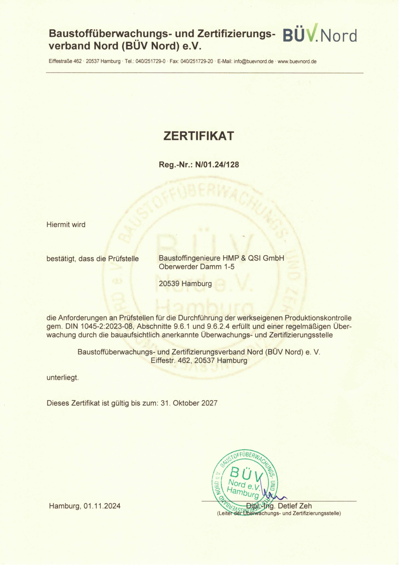 2024 11 BueV Zert DIN 1045 2