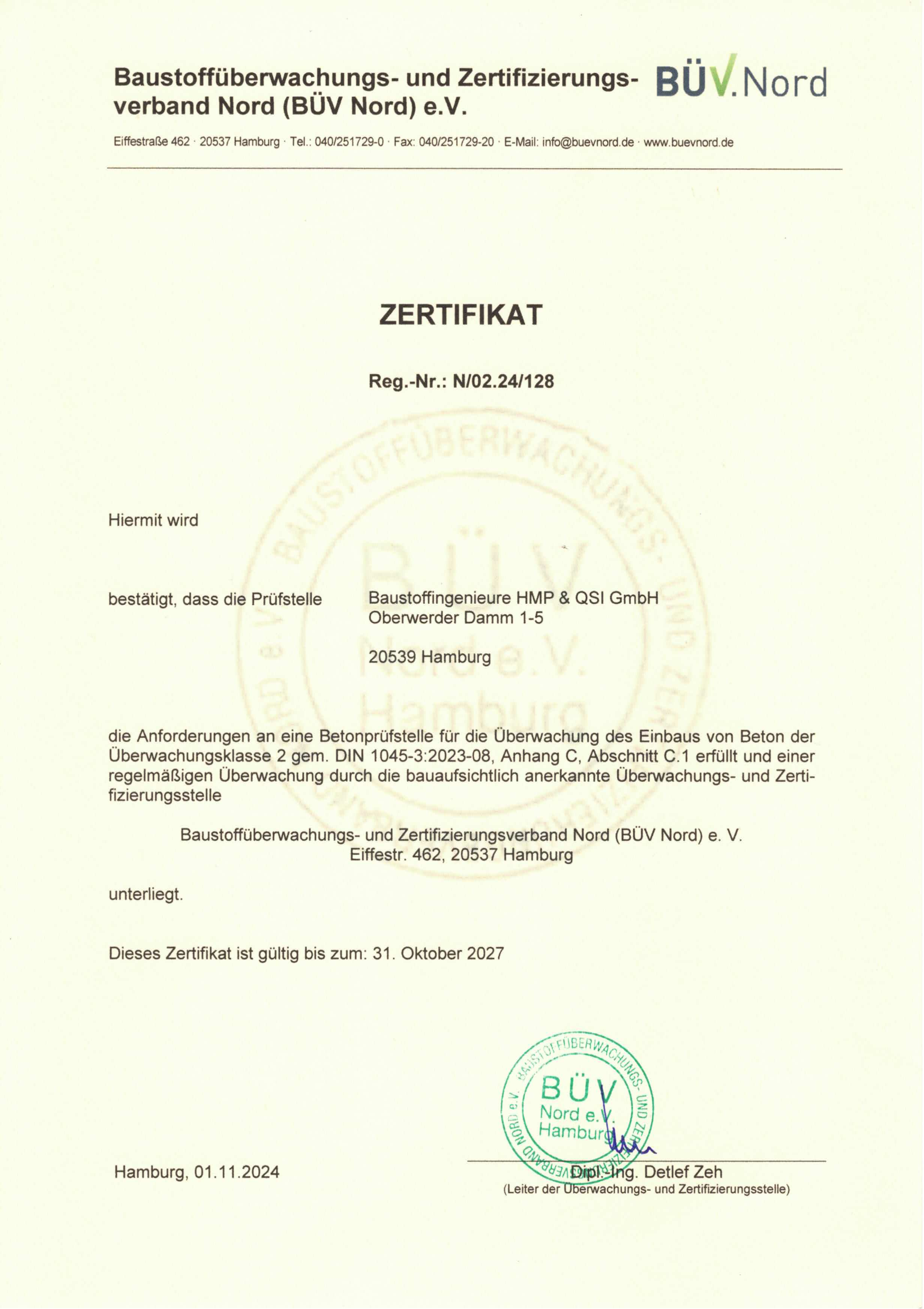 2024 11 BueV Zert DIN 1045 3